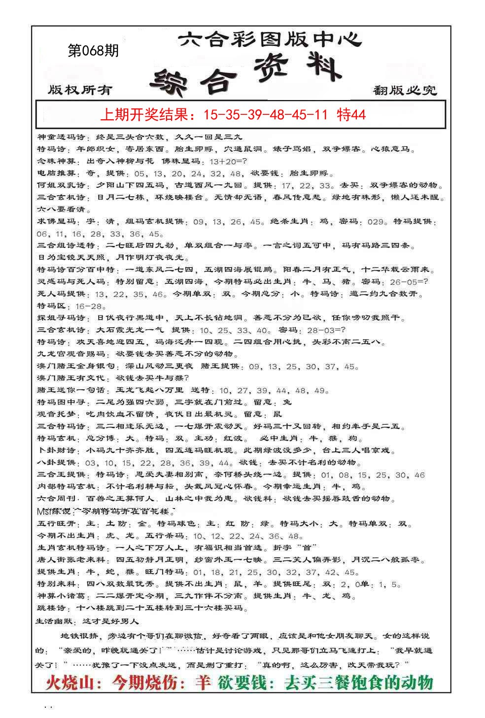 2025068期内部综合资料