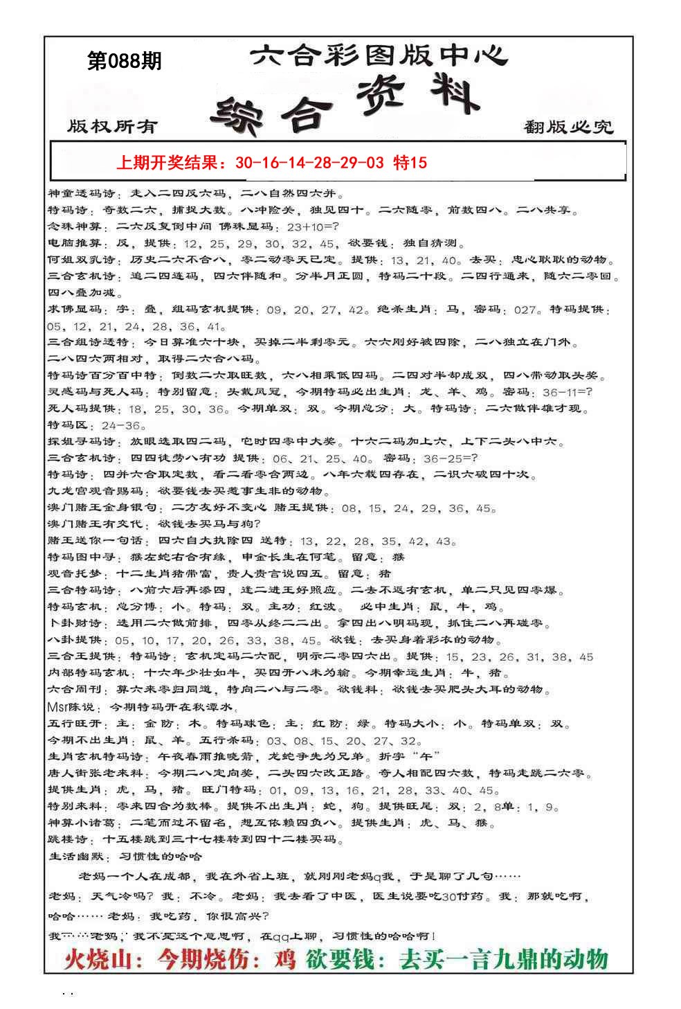 2025088期内部综合资料