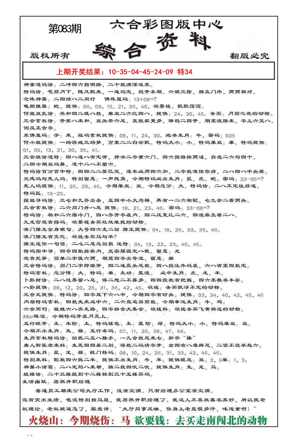 2025083期内部综合资料