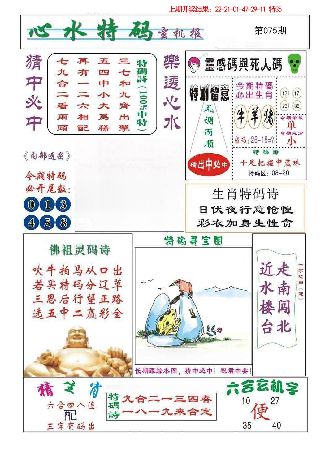 2025075期心水特码