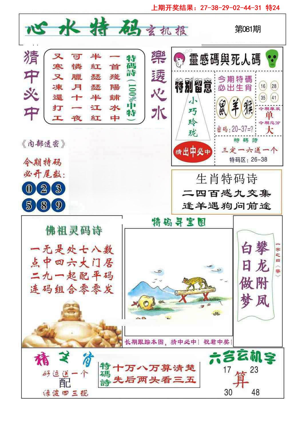 2025081期心水特码