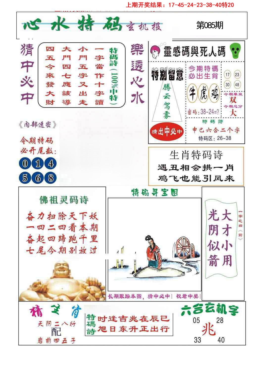2025085期心水特码