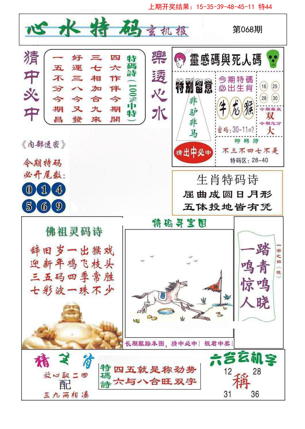 2025068期心水特码