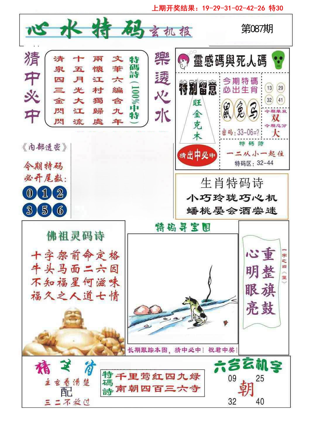 2025087期心水特码