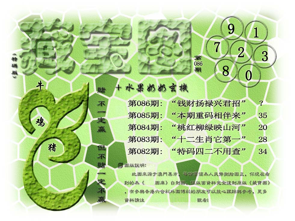2025086期(水果奶奶藏宝图)正版