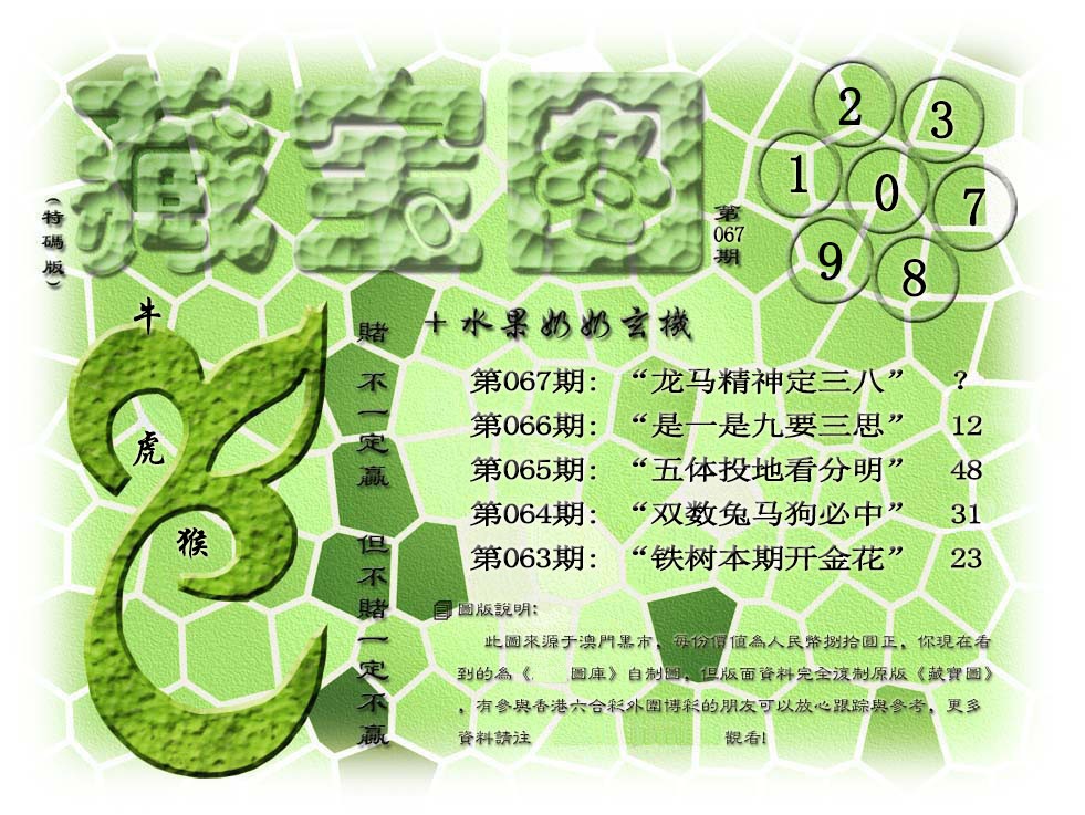 2025067期(水果奶奶藏宝图)正版