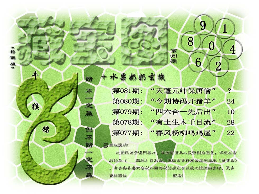 2025081期(水果奶奶藏宝图)正版