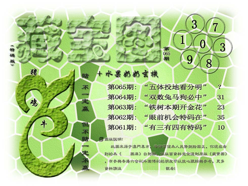 2025065期(水果奶奶藏宝图)正版