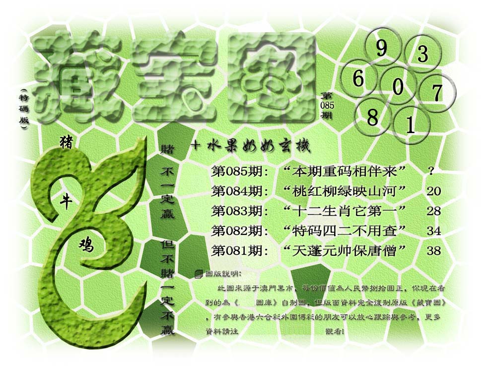 2025085期(水果奶奶藏宝图)正版