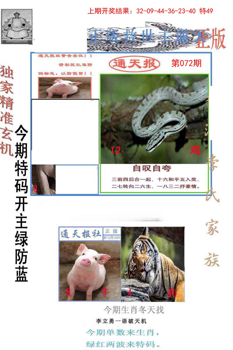 2025072期李力勇通天报
