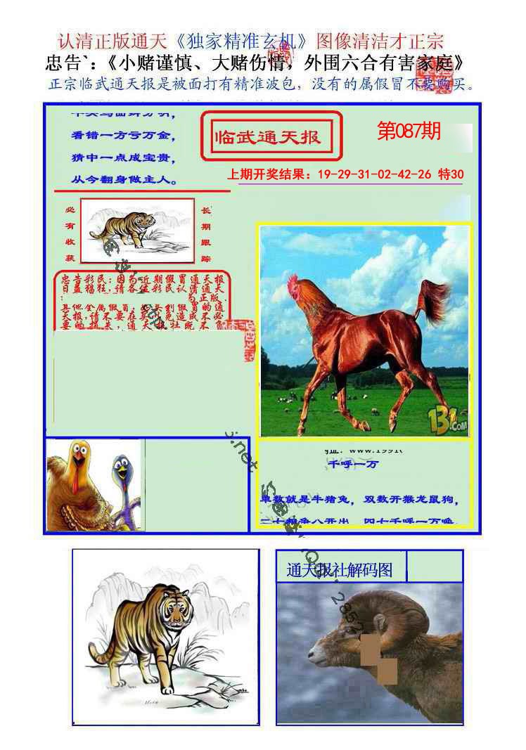 2025087期临武通天报