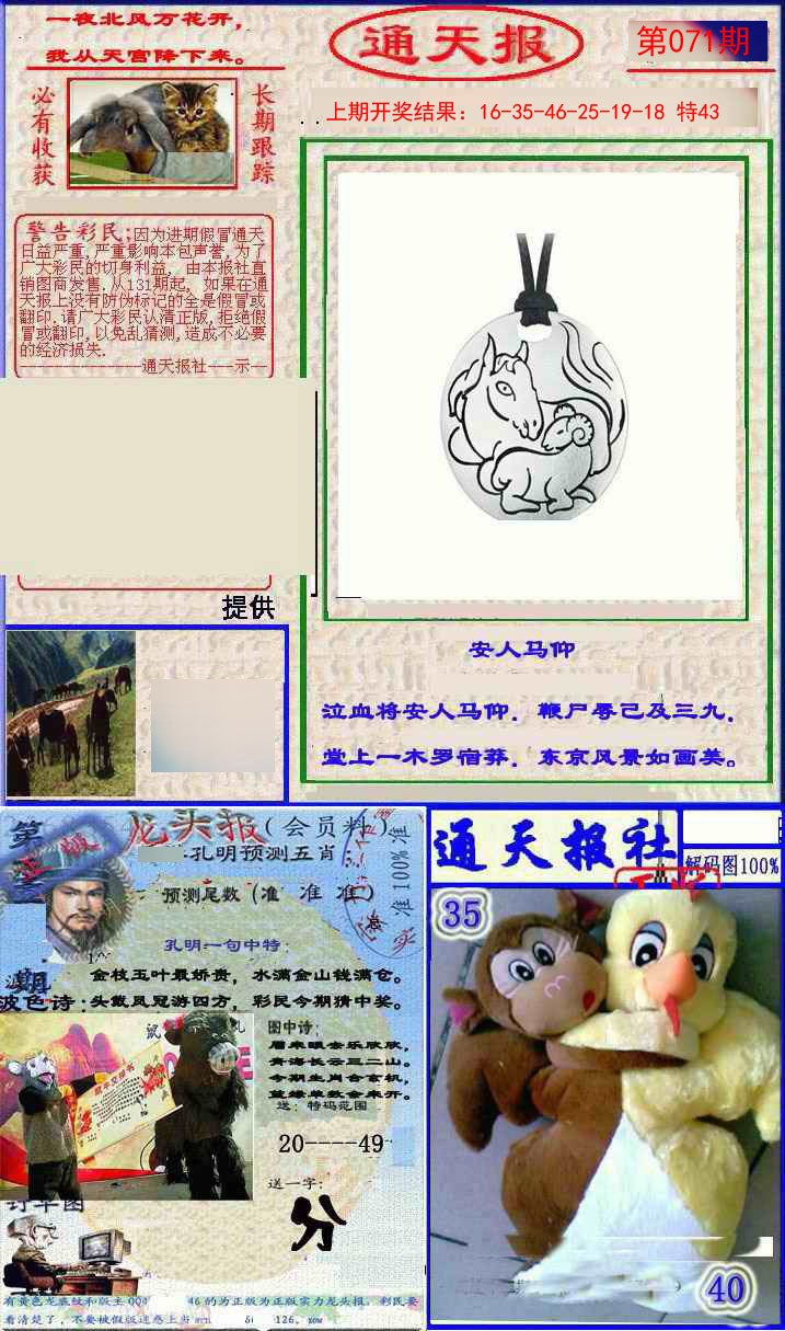 2025071期实力通天报