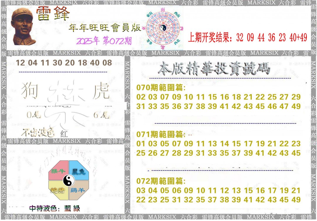 2025072期雷锋鼠年旺旺版