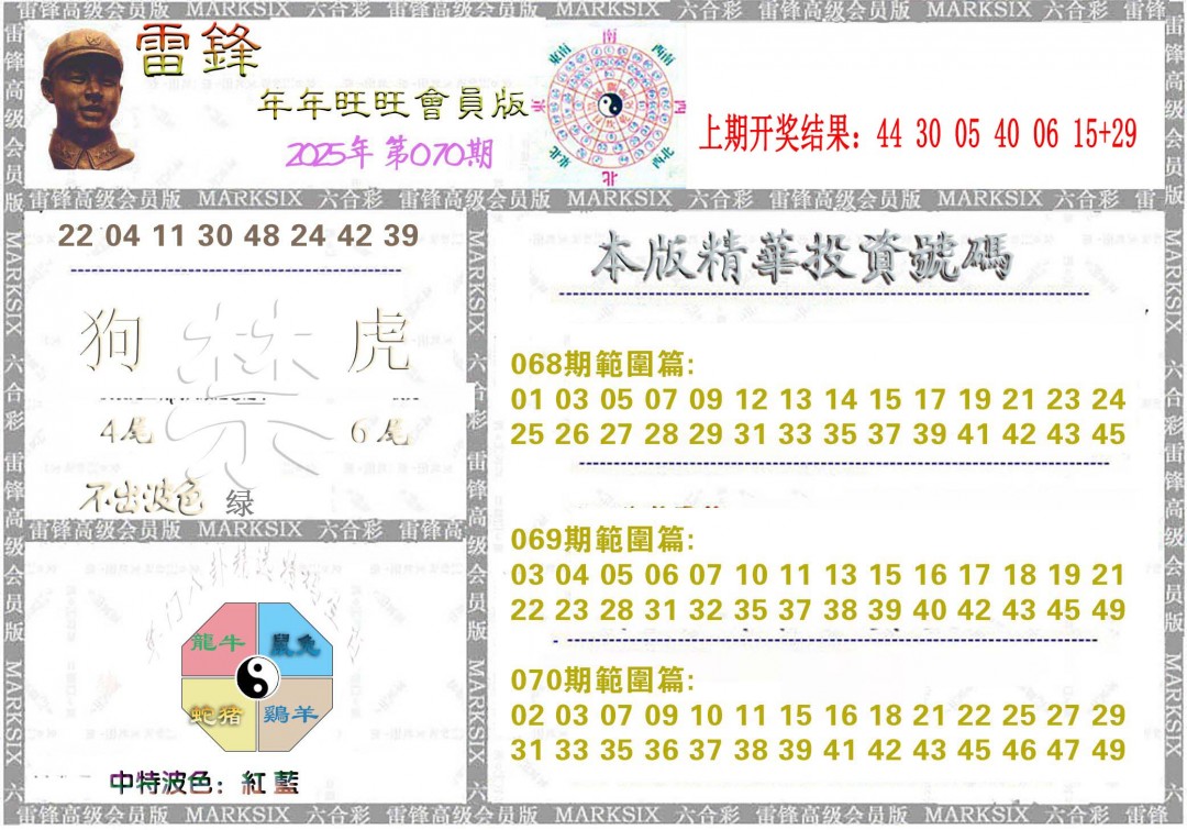 2025070期雷锋鼠年旺旺版