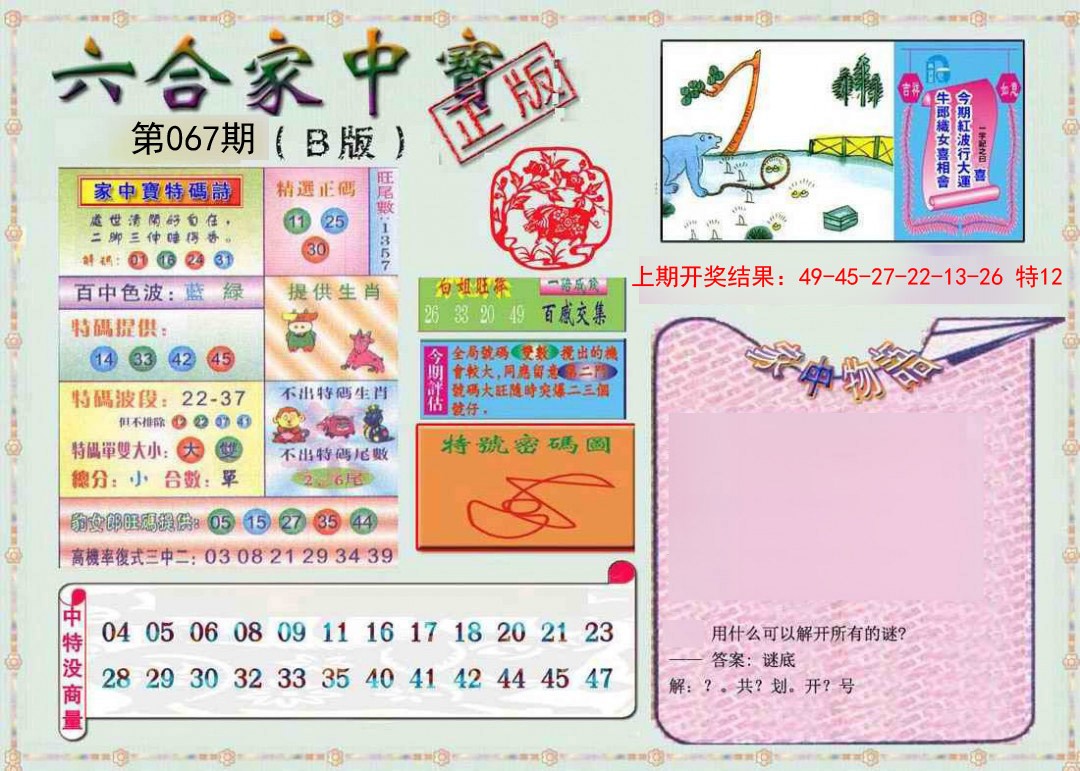 2025067期六合家中宝B