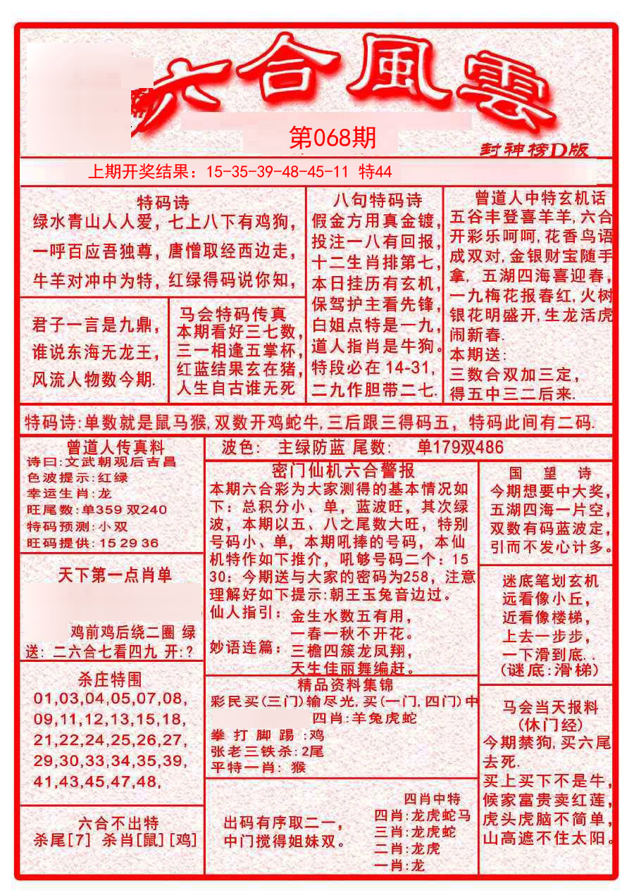 2025068期六合风云A