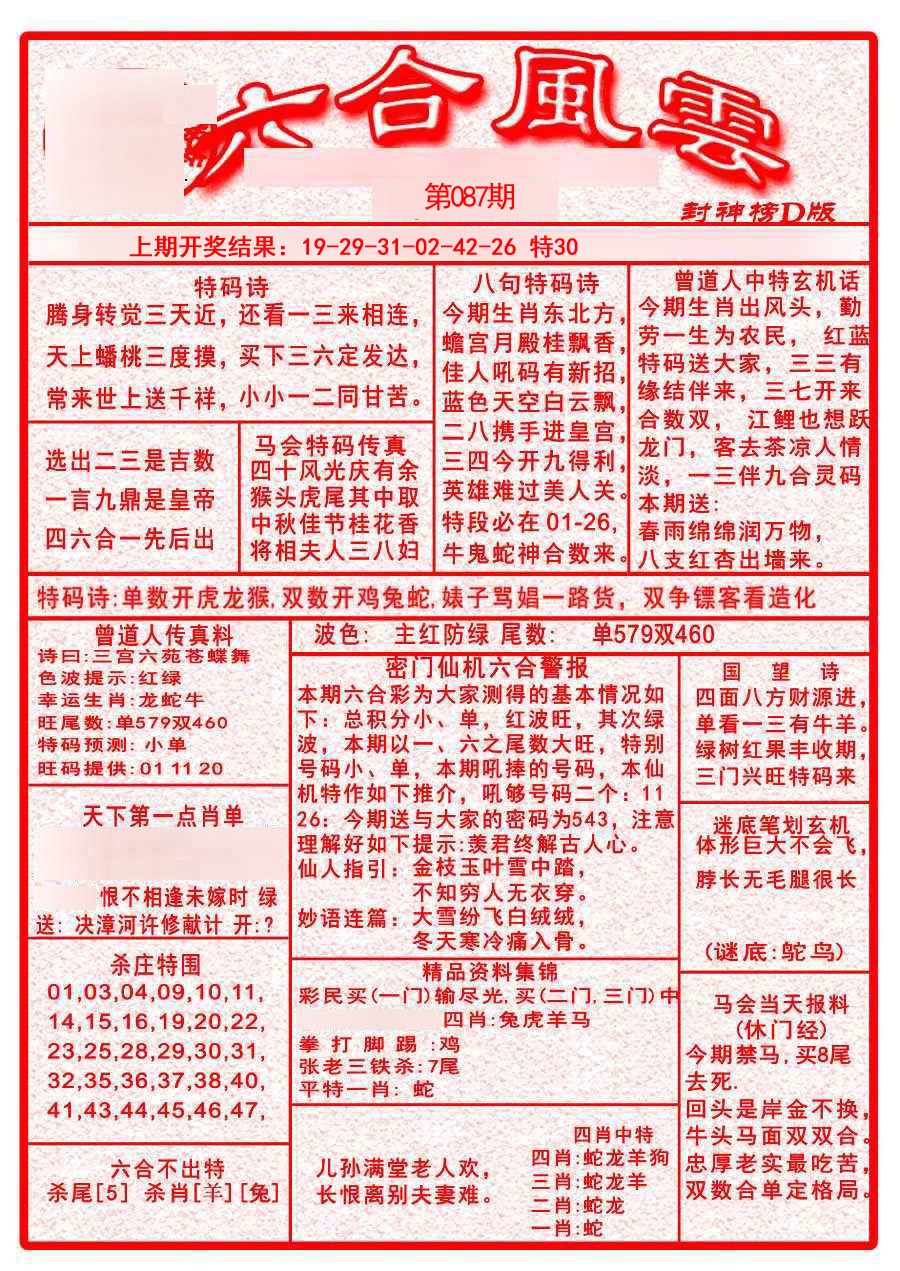 2025087期六合风云A