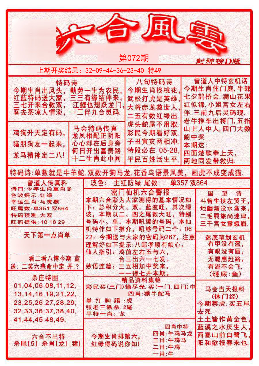 2025072期六合风云A