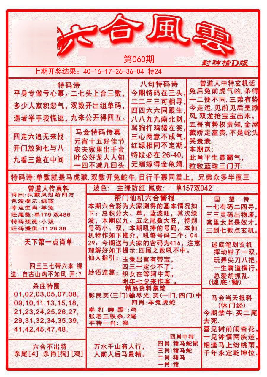 2025060期六合风云A