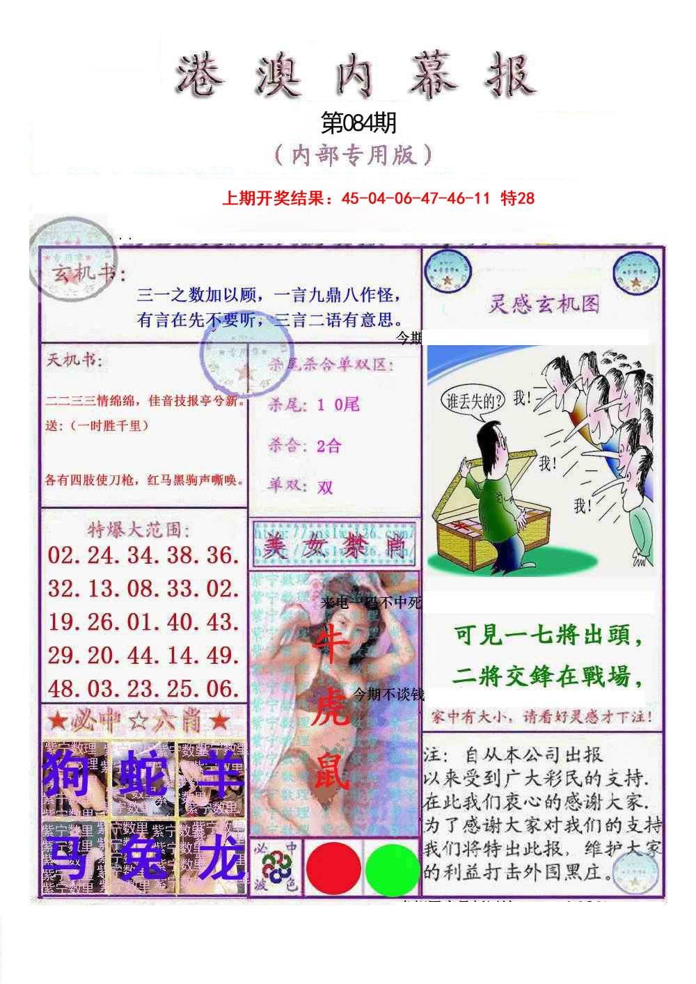 2025084期港澳内幕报