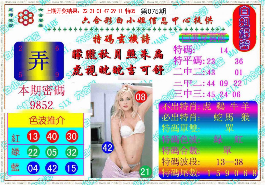 2025075期白姐解密《另版》