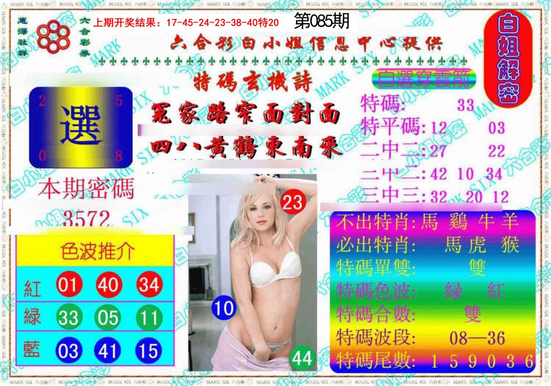 2025085期白姐解密《另版》