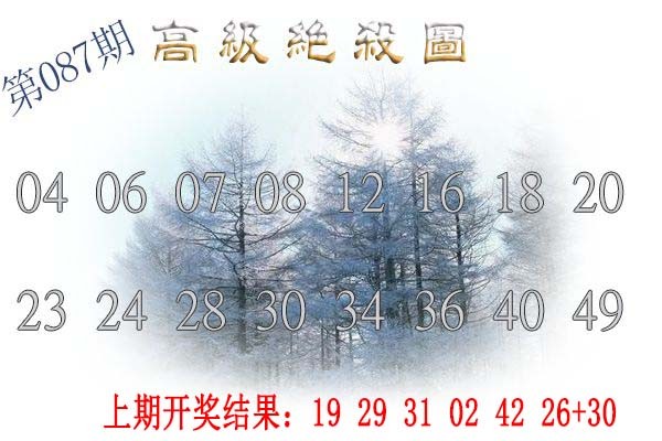 2025087期高级内部绝杀