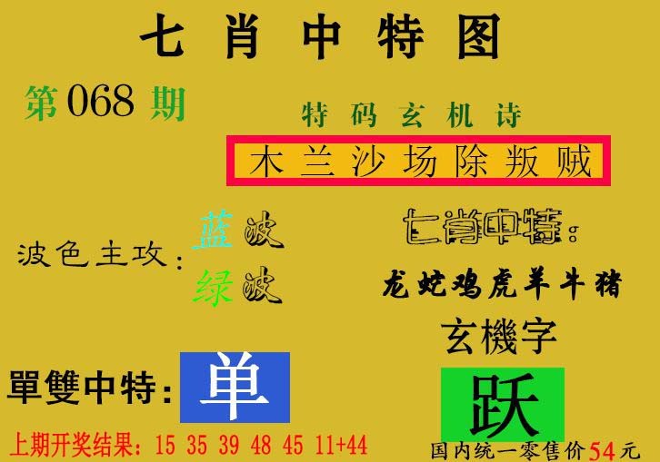 2025068期七肖中特