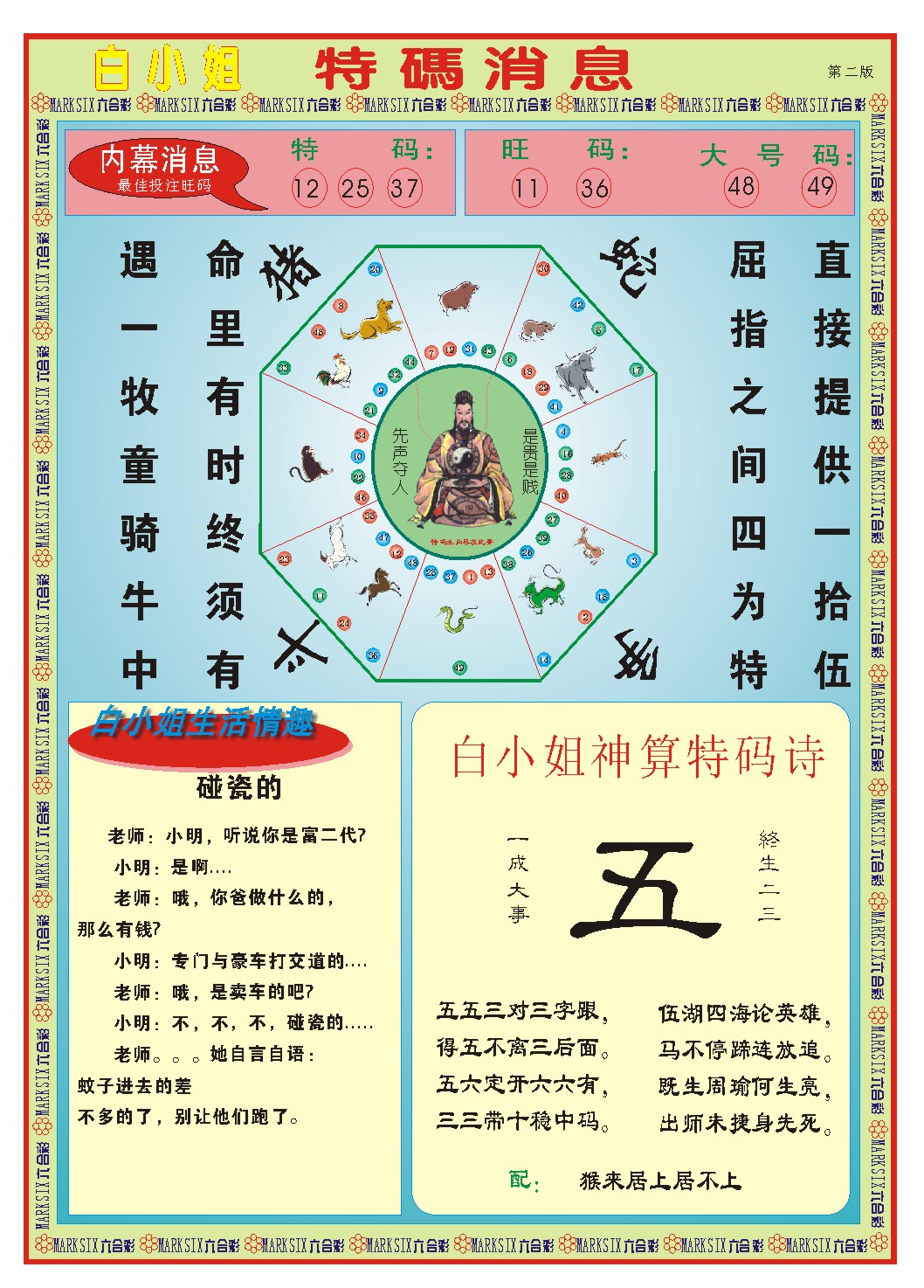 2025084期白小姐特码消息B