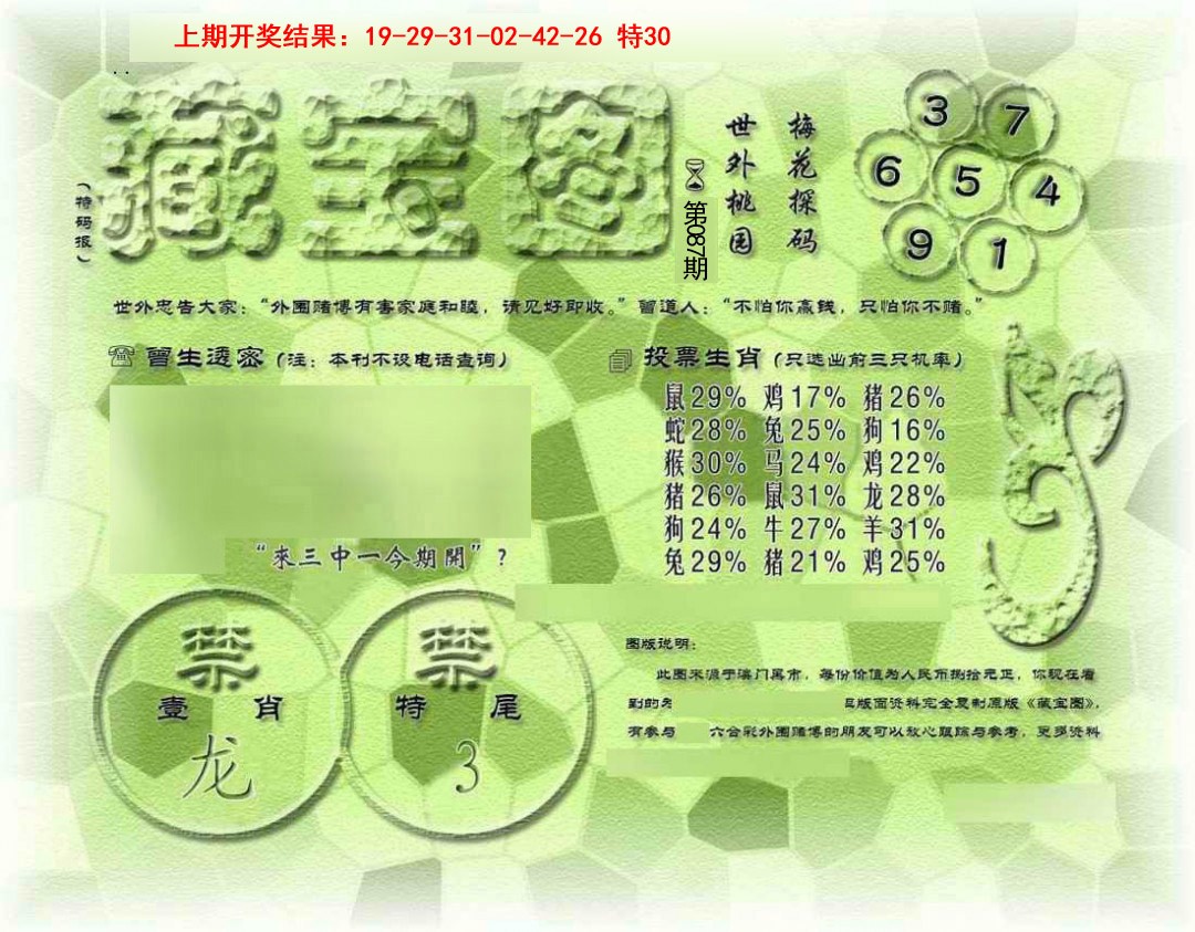 2025087期假老藏宝图