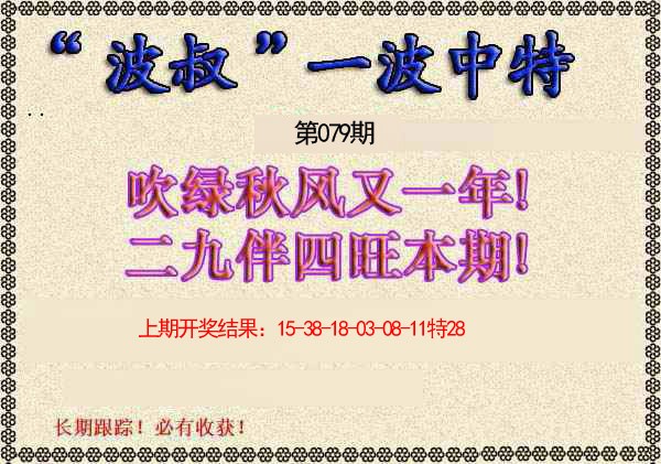 2025079期波叔一波中特