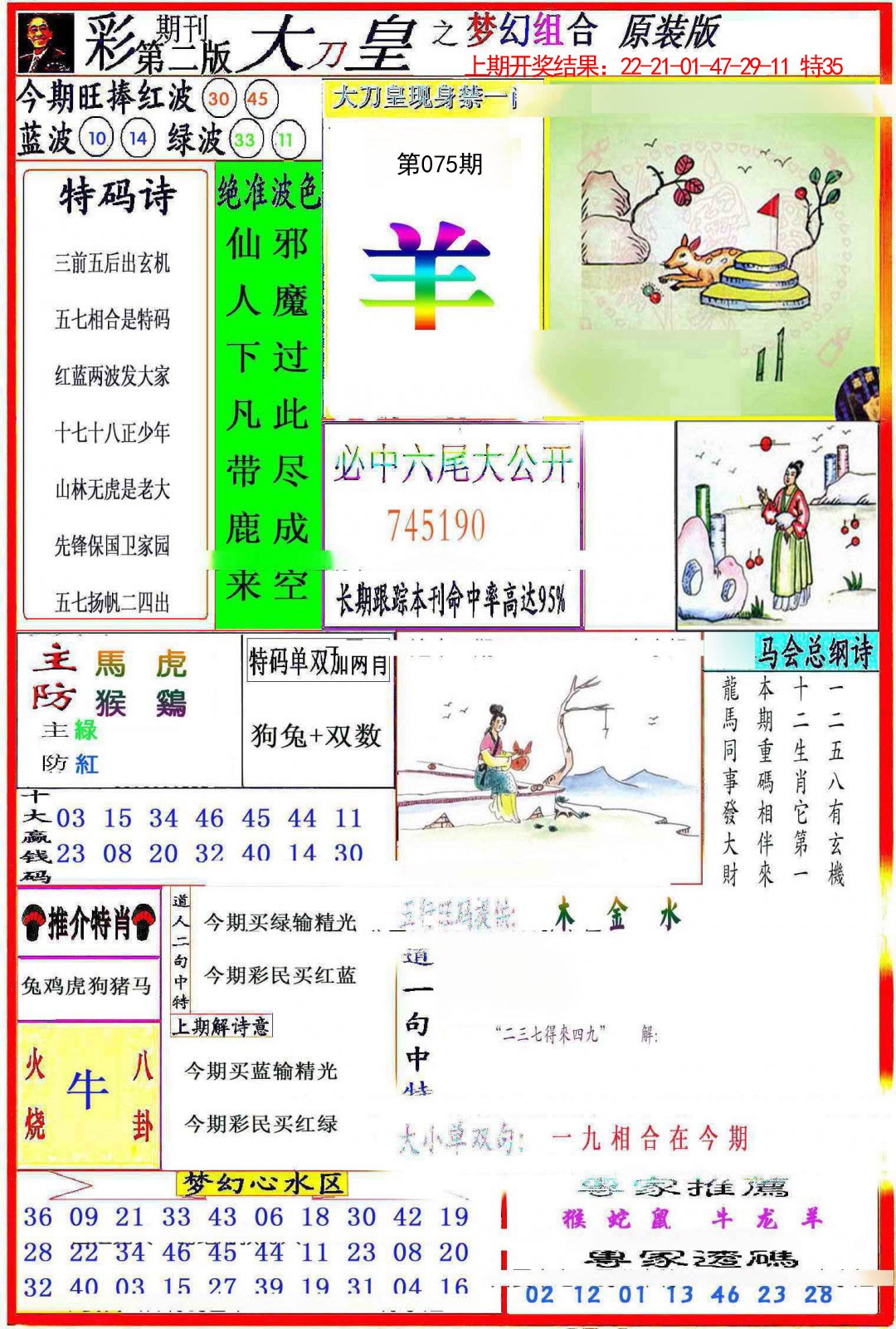 2025075期大刀皇之(梦幻组合)