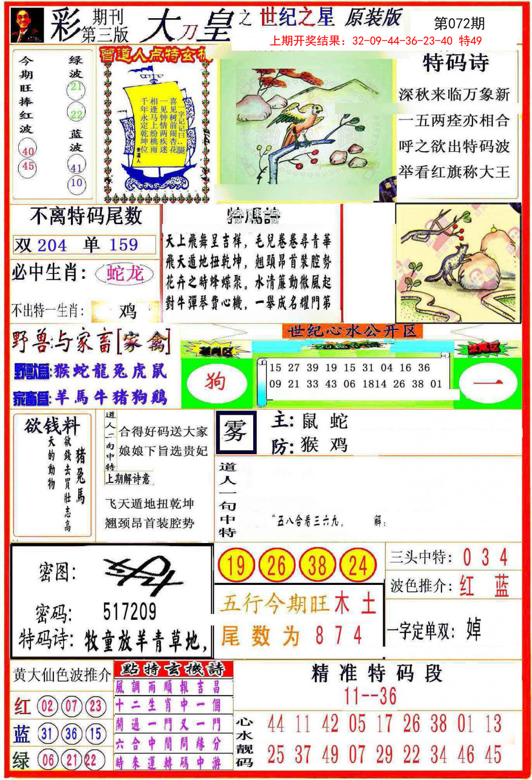 2025072期大刀皇之(世纪之星)