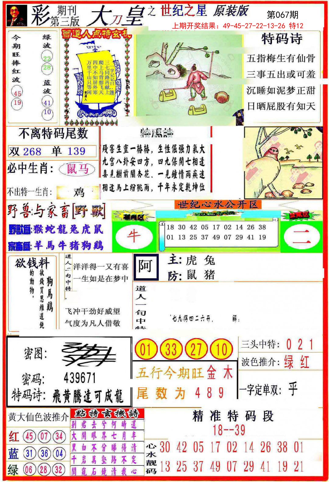2025067期大刀皇之(世纪之星)