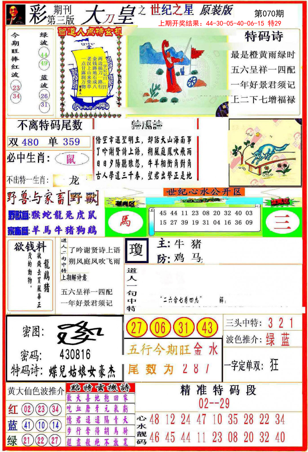 2025070期大刀皇之(世纪之星)