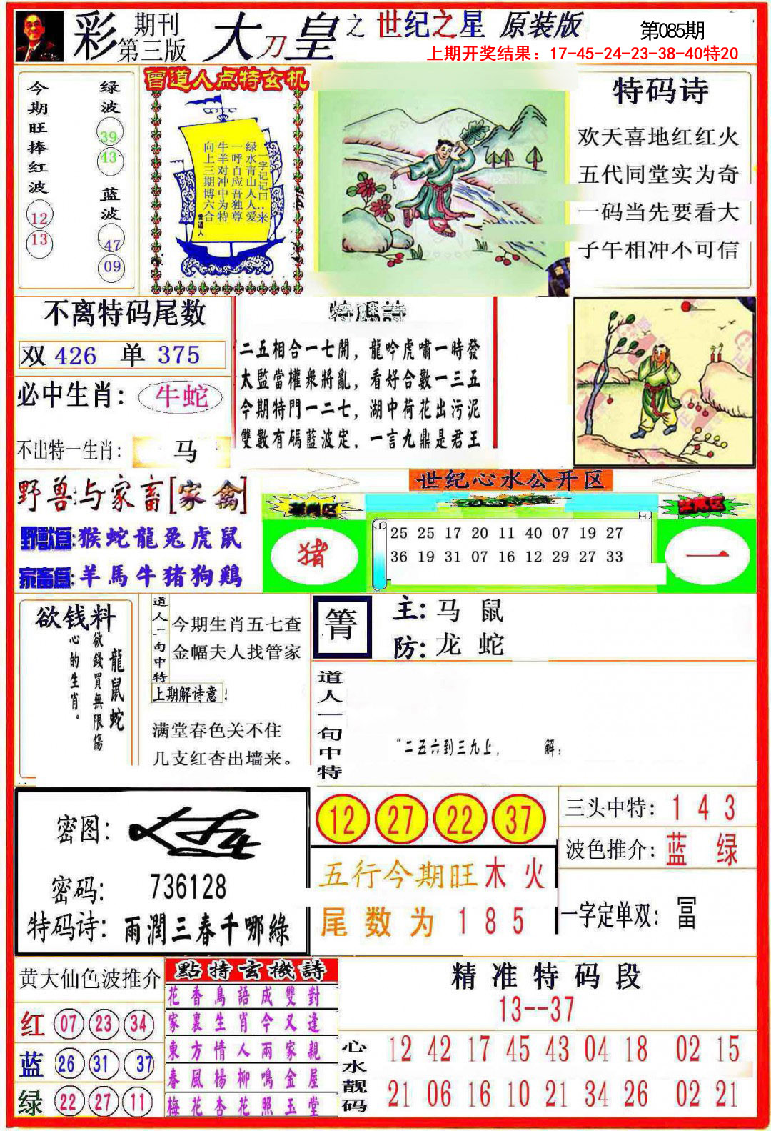 2025085期大刀皇之(世纪之星)