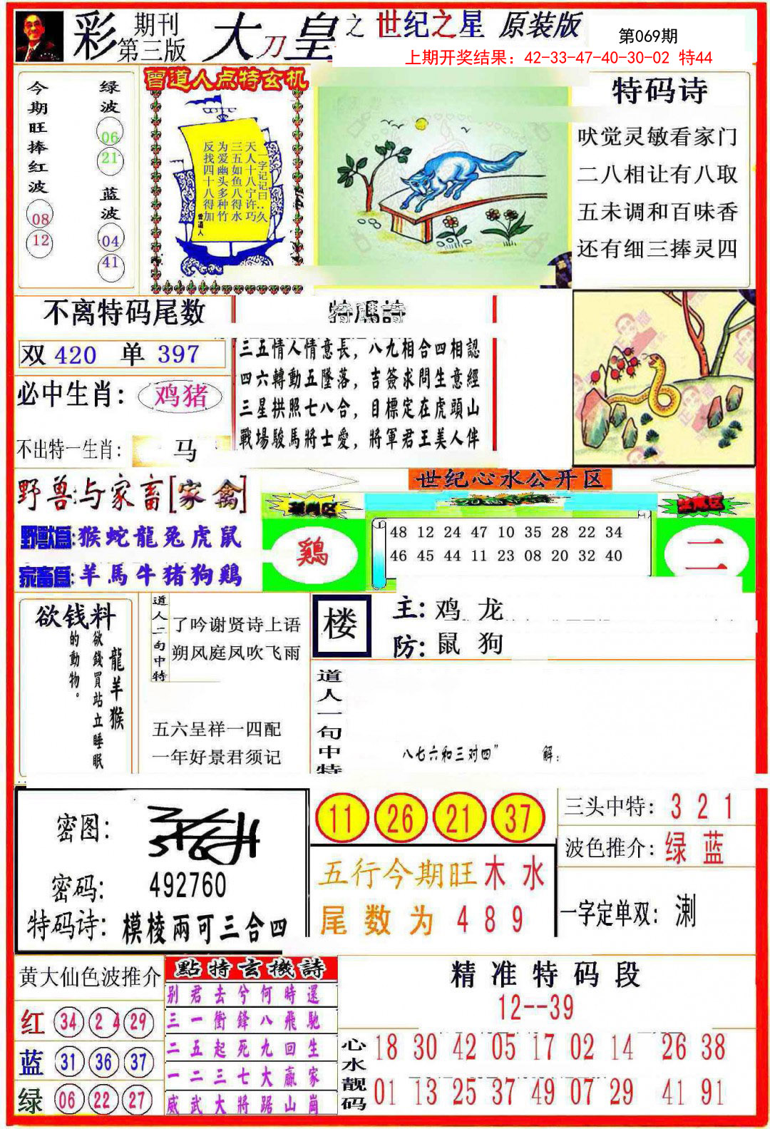 2025069期大刀皇之(世纪之星)
