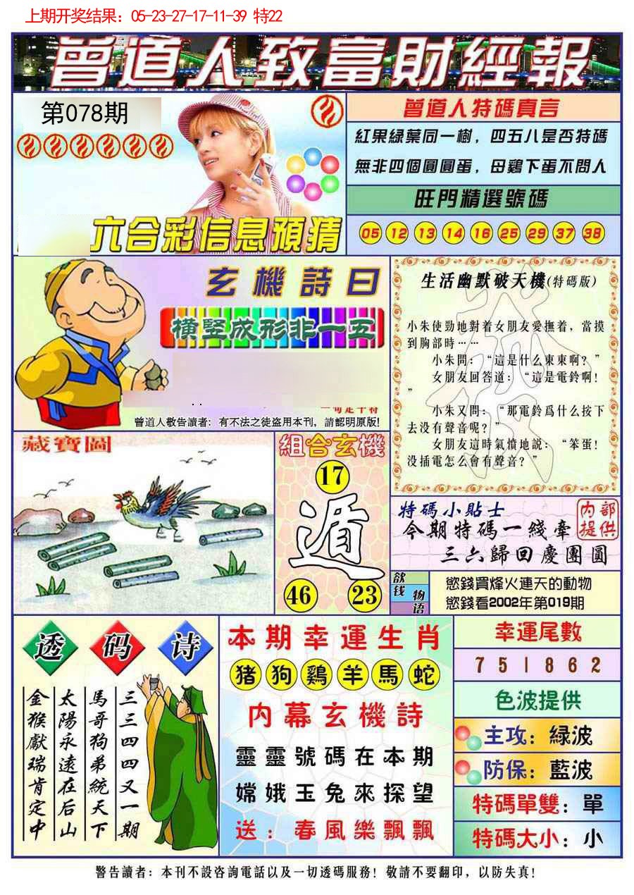 2025078期曾道人致福财经