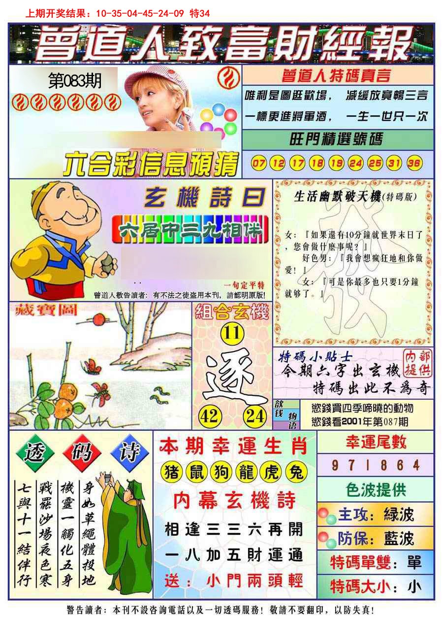 2025083期曾道人致福财经