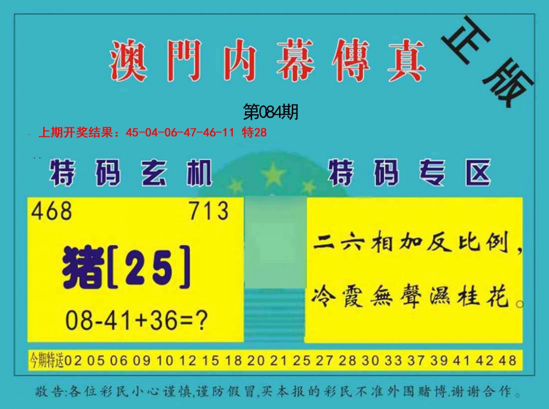 2025084期内幕传真