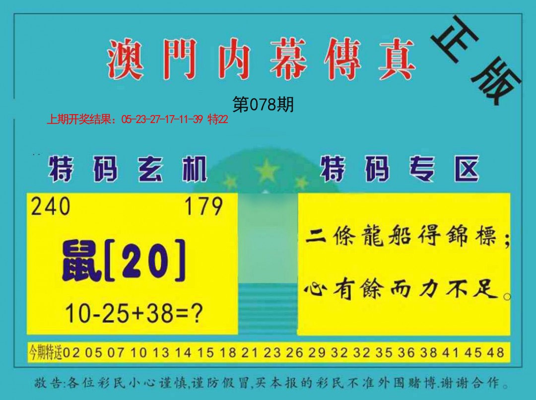 2025078期内幕传真
