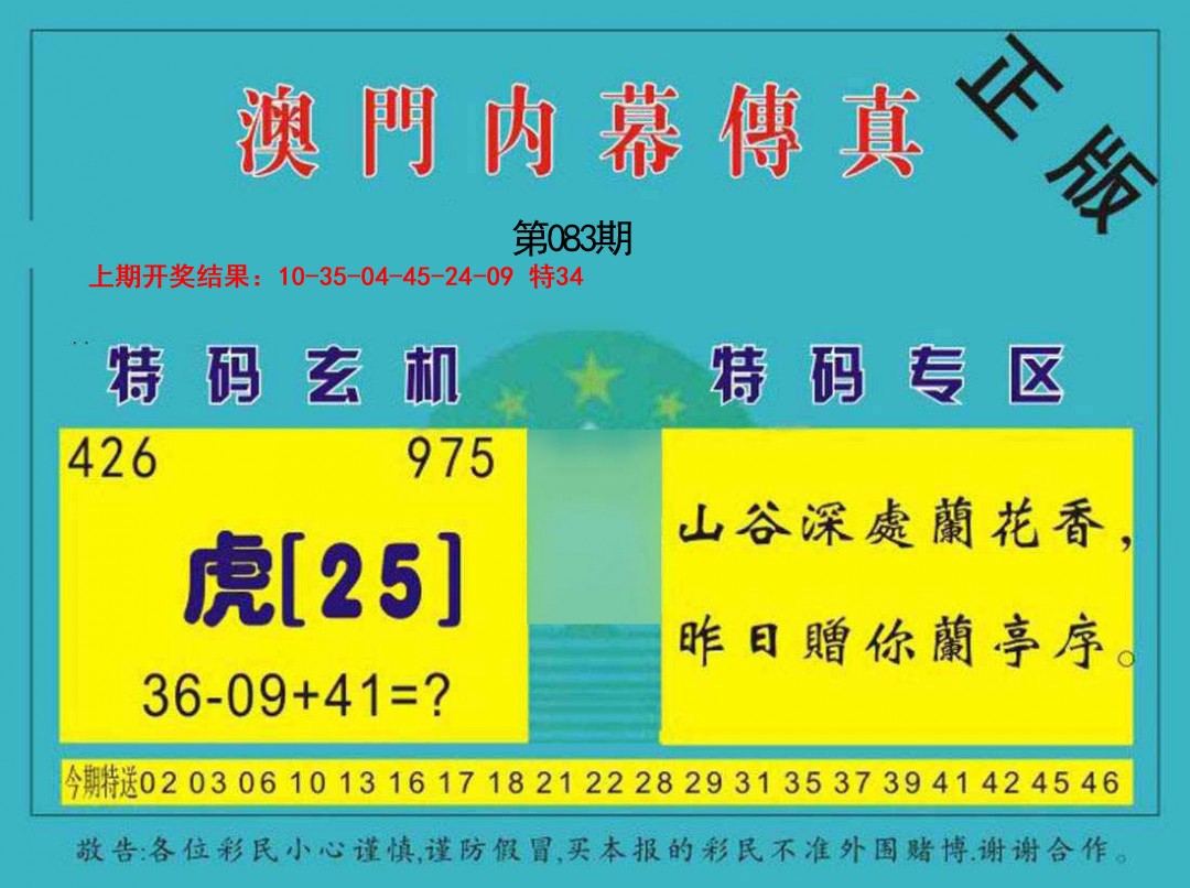 2025083期内幕传真