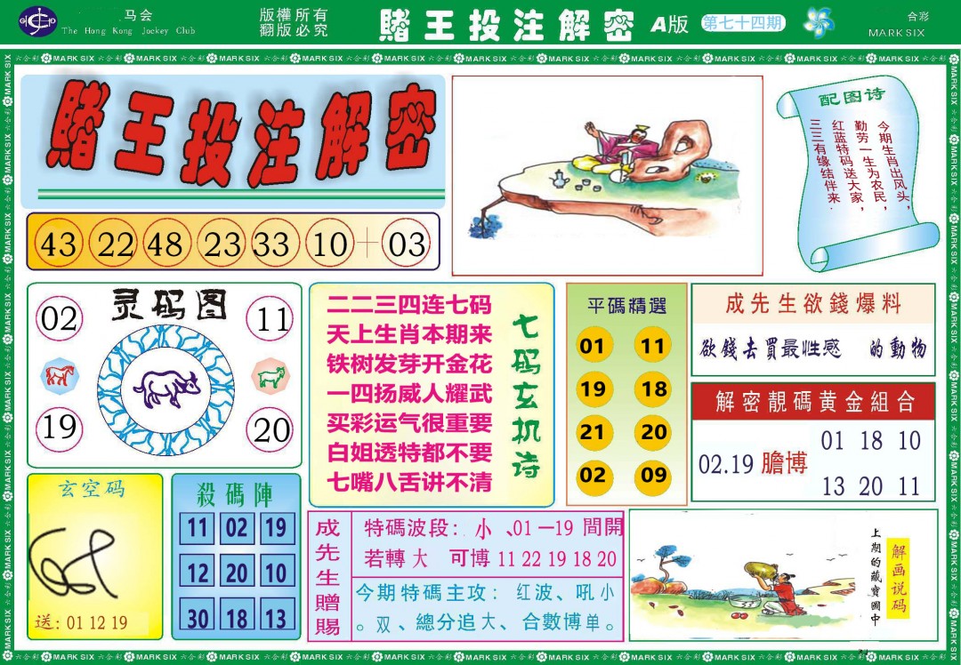 2025074期赌王投注解密