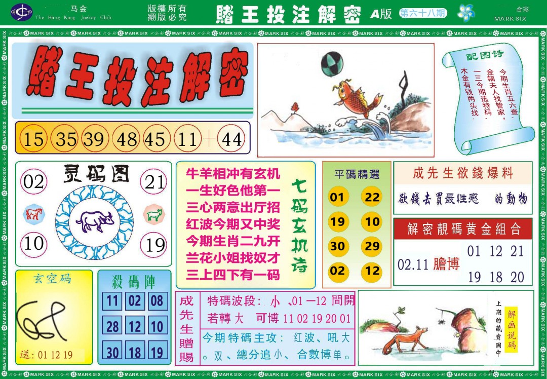 2025068期赌王投注解密