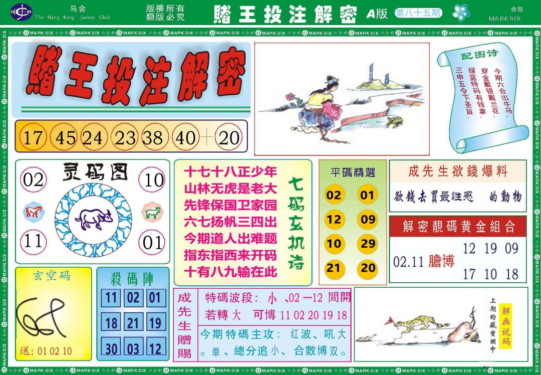 2025085期赌王投注解密