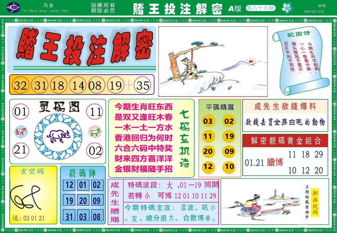 2025086期赌王投注解密