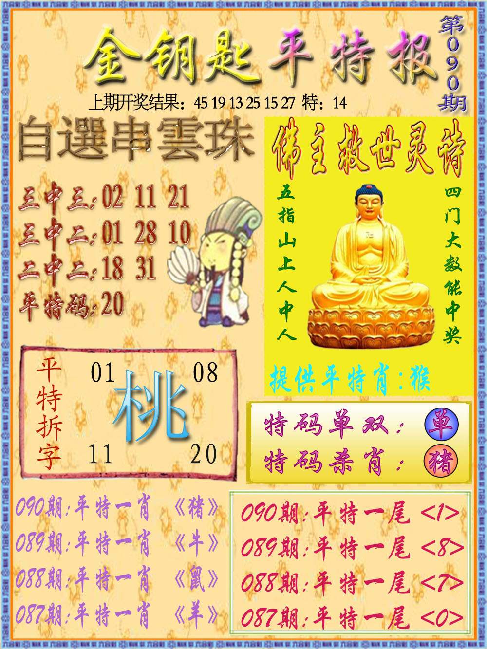 2025090期金钥匙平特报