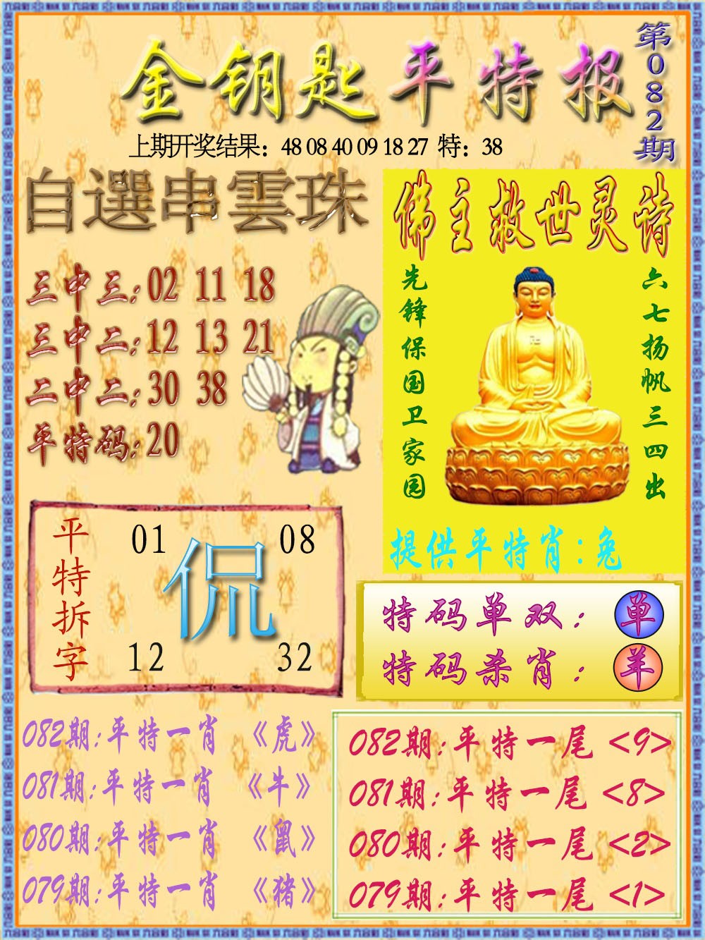 2025082期金钥匙平特报