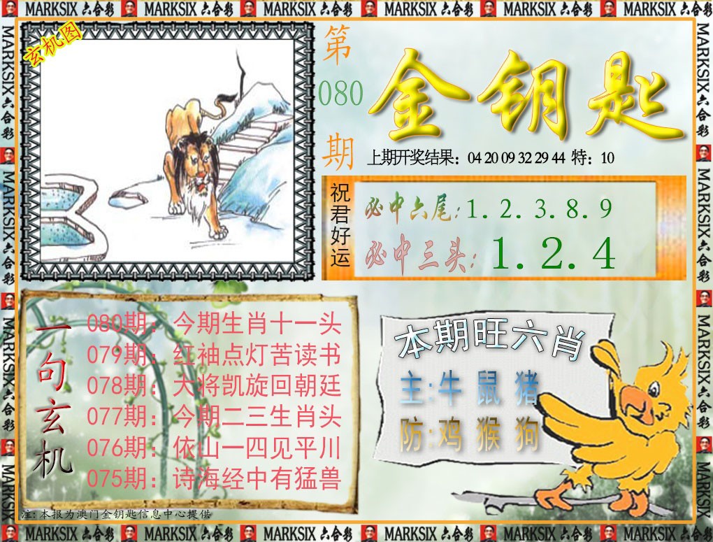 2025080期金钥匙
