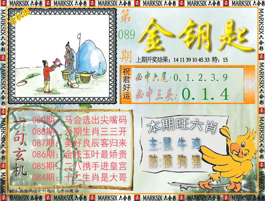 2025089期金钥匙